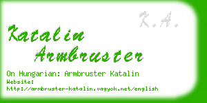 katalin armbruster business card